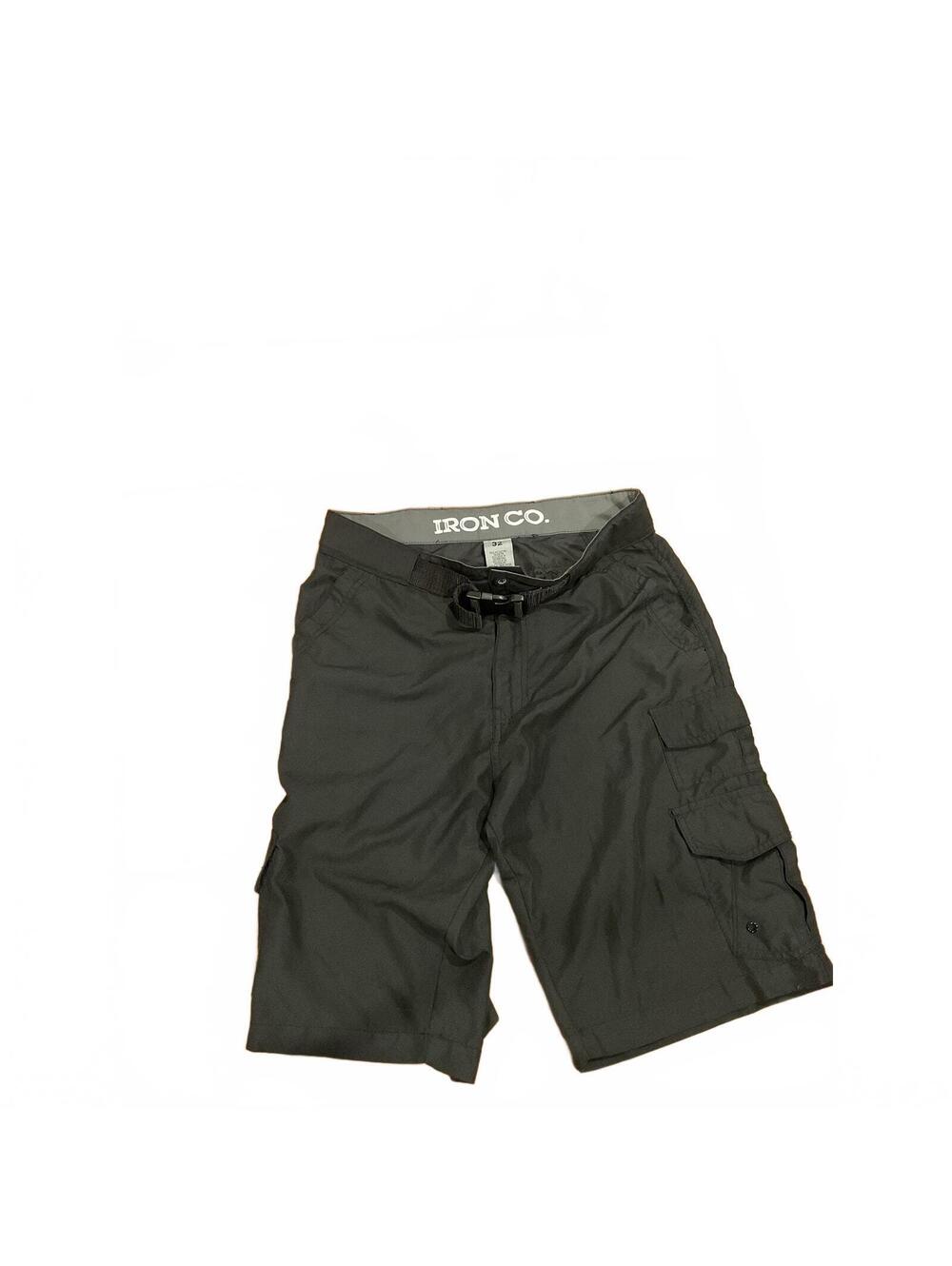 Men's Black Cargo Shorts with Belt by Iron Co.